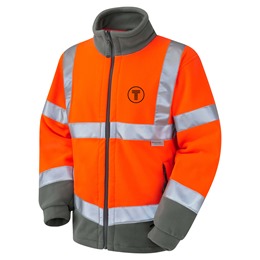 Hi-Vis Fleece Jacket EN471- Orange With Logo