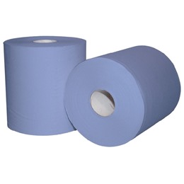 Blue Centrefeed Paper Rolls Case 6