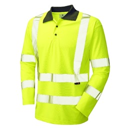 Coolviz Long Sleeve Hi-Vis Polo Shirt