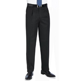  Atlas Waistease Mens Trousers Black with Tax Tabs 