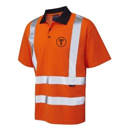 Hi-Vis Polo Shirt Orange With Logo