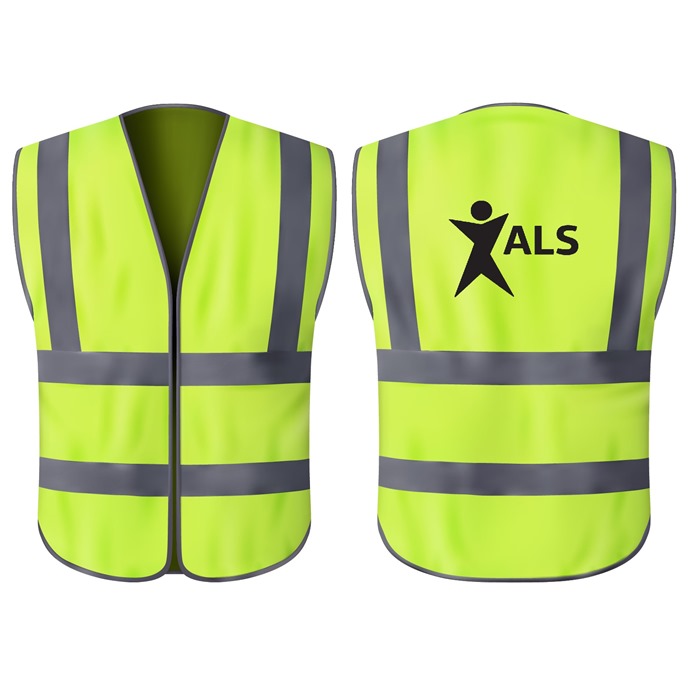 Hi-Vis Waistcoat Yellow With Heatseal ALS Rear