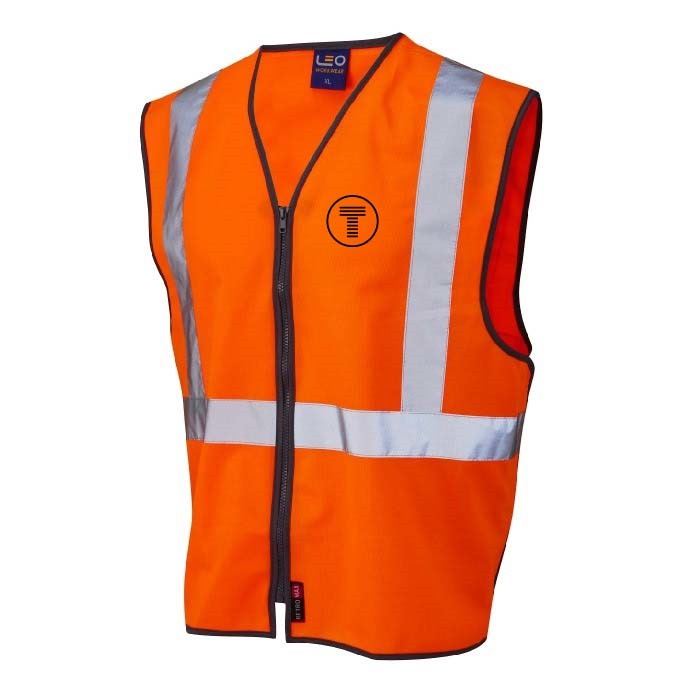 Hi-Vis Polo Shirt Orange With Logo