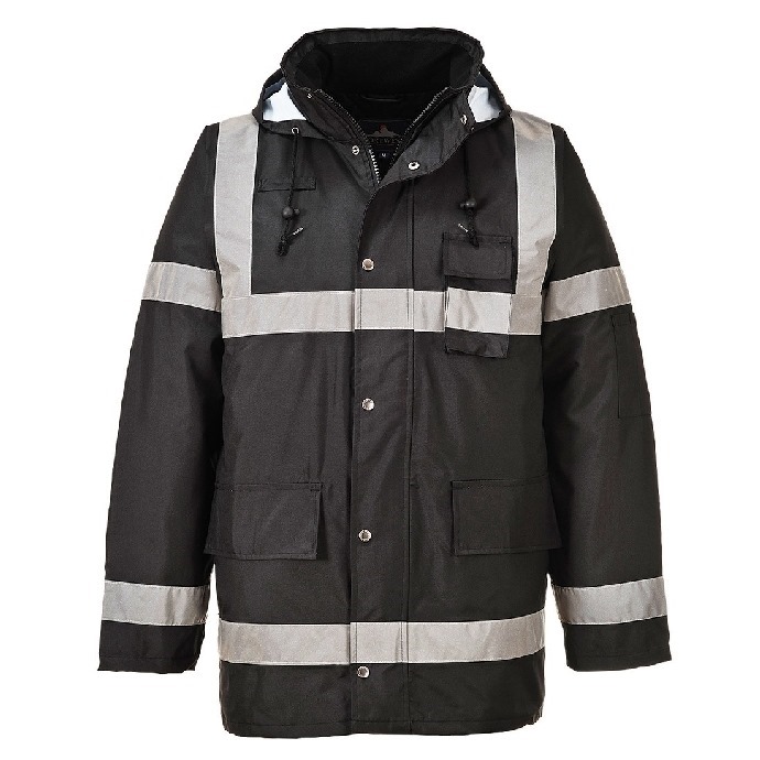 Hi-Vis Jacket - Black with logo GRO