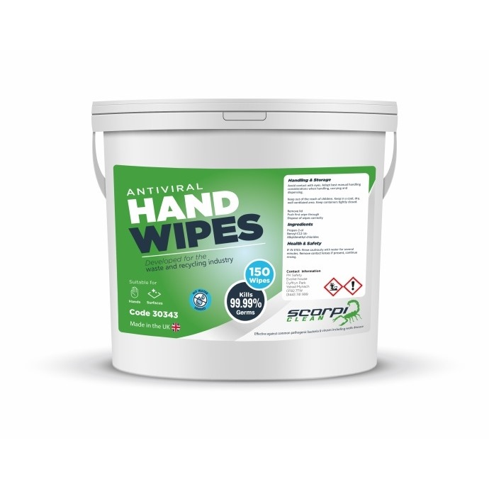 PK Anti-Viral Hand &amp; Surface Wet Wipe - Tub 150