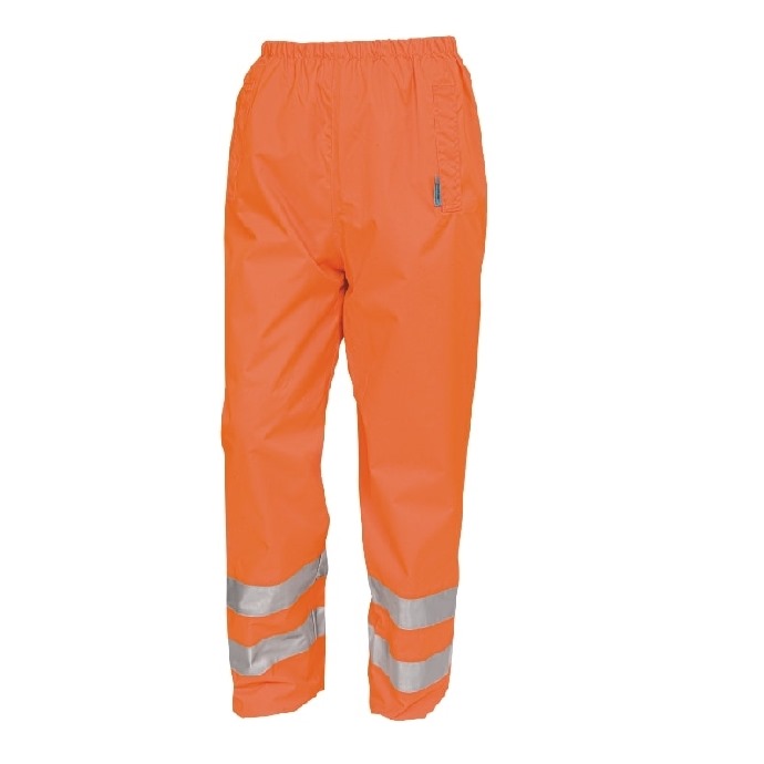 Wet Weather Hi-Vis Breathable Overtrousers- Orange