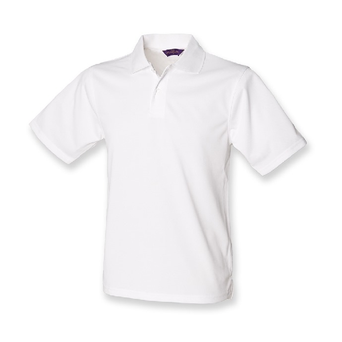 Henbury Mens Coolplus Polo Shirt White