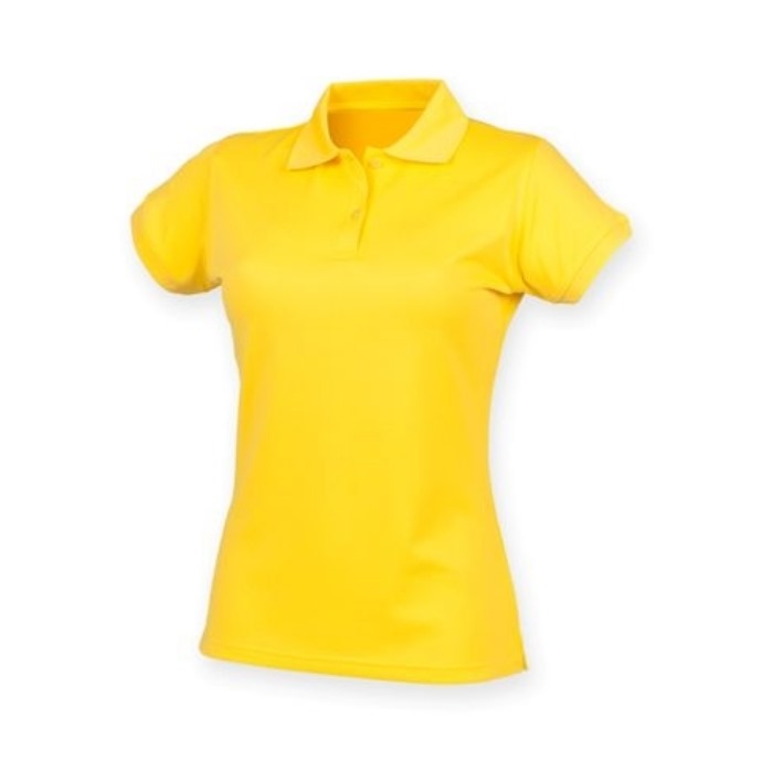 Henbury Ladies Coolplus Polo Shirt Yellow