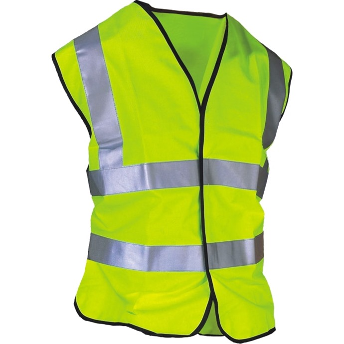 Hi-Vis Waistcoat Yellow With Heatseal ALS Rear