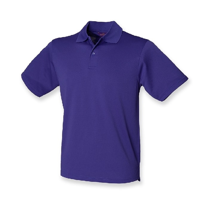 Henbury Mens Coolplus Polo Shirt Purple