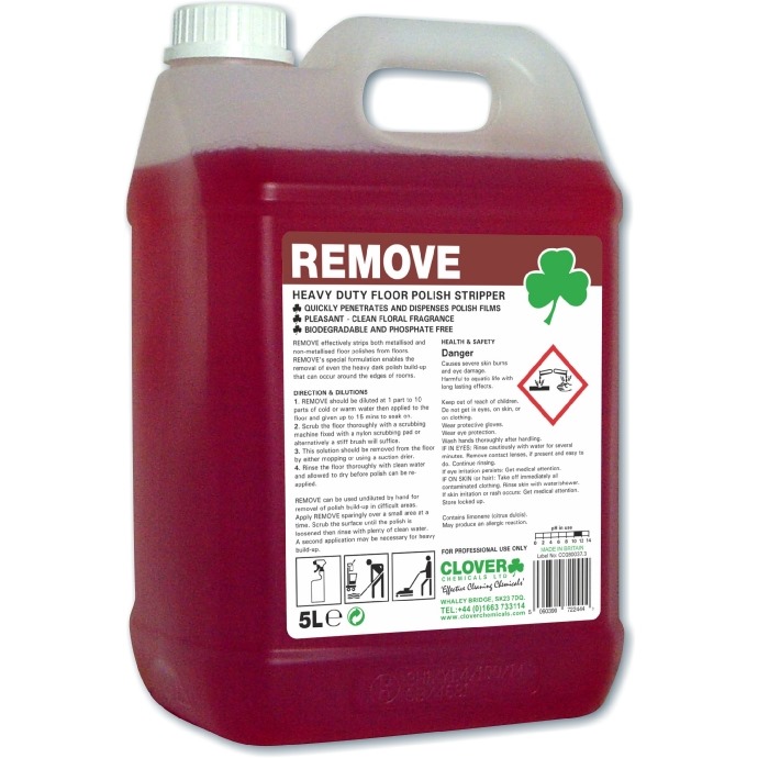 Clover Remove HD Floor Polish Stripper 5 litre