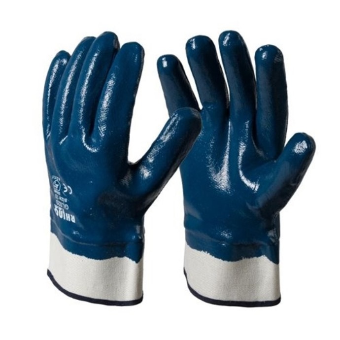 Gloves-Nitrile Safety Cuff Fully Coated